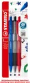 STABILO Druckkugelschreiber pointball colorful, 3er Etui