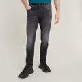 Slim-fit-Jeans G-STAR "3301 Slim", Herren, Gr. 30, Länge 32, schwarz (faded schwarz magnet), Denim/Jeans, Obermaterial: 91% Baumwolle, 7% Elastomultiester, 2% Elasthan, modisch, slim fit lang, Jeans, mit toller Waschung und Elasthan