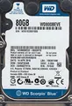 Western Digital PATA-Festplatte (WD800BEVE), 6,3 cm (2,5 Zoll), 80 GB, 100 Mb/s / 5400 U/min, 2,5 Zoll (6,3 cm)