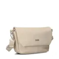 Zwei Damen Handtasche Mademoiselle.M M40 kleine Umhängetasche 1 Liter breite Crossbody-Bag mit Magnetklappe & Reißverschluss klassisch-elegant (nubuk-linen)