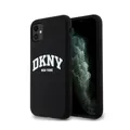 DKNY Liquid Silicone White Printed Logo MagSafe - iPhone 11 Hülle (Schwarz)
