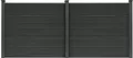 HOME DELUXE WPC Sichtschutzzaun CALLADO - 2 x Element + 3 x Pfosten I Sichtschutz Holzoptik, WPC Zaun Anthrazit, WPC Stecksystem Zaun