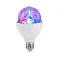 BRILONER - LED Discokugel E27 mit buntem RGB Licht, rotierendes Licht, Leuchtmittel, Discolicht Partylicht, Party Deko Geburtstag, Partybeleuchtung, Lampe, Glühbirne, LED Birne, 12,9x7,3 cm, Klar