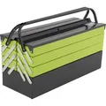 Werkzeugkiste Xxl 7 Fächer 53x20x27,5 Cm Aus Stahl Lackiert Klappbarer Griff  Leer