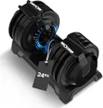 NEOLYMP Kurzhantel Hanteln verstellbar 2-40kg- 8-12 Gewichtsstufen mit Drehgriff-Dumbbell, (Ergonomisch, rutschfest und platzsparend - Hanteln verstellbar), 1 x 24kg