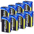 8 x Wilhelm Universal 9V Block Batterien auch für 10 Jahres Rauchmelder geeignet Longlife Blockbatterie für maximale Lebensdauer 6LR61 9 Volt
