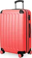 HAUPTSTADTKOFFER Spree - Trolley 65cm mit Erweiterung, Hardshell Suitcase, Check-In Reisekoffer Gepäck 20 kg 4 Rollen, Hartschalen-Koffer TSA, 74L,Korall
