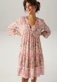 Tunikakleid, mit fantasievollem Druck, Gr. 46 - N-Gr, altrosa-pink-wollweiß-türkis-orange-braun-smaragd-rosa N-Gr