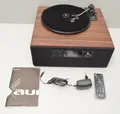 auna Connect Vinyl Cube Plattenspieler 33/45/78UpM Lautsprecher Smart Radio Blue