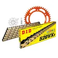 Kettensatz Kettenkit DID Set Alu 520VX3 Nietschloss orange