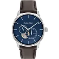 Automatisch Herrenuhr CK CALVIN KLEIN TIMELESS 25200075 Leder Braun Blau