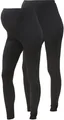 Umstandsleggings "MLLEA", (2 tlg.), in körpernahem Fit, Gr. XL (42/44) - N-Gr, schwarz, schwarz N-Gr