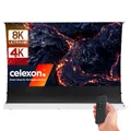 celexon HomeCinema V2.0 CLR UST-Bodenscheren-Aufroll-Motor-Hochkontrast-Möbeleinbau-Leinwand weiß 100" | 221,4x124,5cm 16:9 | elektrische 8K,Full-HD Projektions-Leinwand | für Ultrakurzdistanz-Beamer!