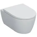 Geberit iCon Set Wand-WC Tiefspüler geschlossene Form Rimfree, WC-Sitz T 53cm Absenkautom. Quick-Release Bef. von oben,