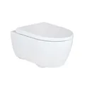 Geberit iCon Wand-WC Set Rimfree Tiefspüler mit WC-Sitz Weiß Duroplast Weiß