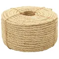 vidaXL Seil Sisalseil Naturseil Schnur Kratzbaum Kratzbäume Kratzbaumseil Tau Tauwerk Juteseil Dekokordel Garten Camping 100% Sisal 6 mm 100 m Natur