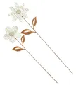 FRANK FLECHTWAREN Gartenstecker, Gartendeko, Gartenstecker Blume, 2er Set, Holz, Metall, Echtrostfinish Maße: Höhe 57 cm, 69 cm