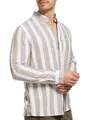 Indicode Herren Brayden Hemd gestreift mit Button-Down-Kragen | Herrenhemd Männerhemd Covert Green, S