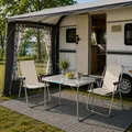 3tlg Campingmöbel Set Outdoormöbel Alu Tragegriff Camping L70xB50xH59cm Beige