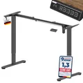 ALBATROS UP30 Gestell für Schreibtisch Höhenverstellbar Elektrisch mit Motor, schwarz - Stufenlos Höhenverstellbares Schreibtischgestell / Tischgestell, Farbe:Schwarz