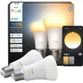 Philips Hue Leuchtmittel E27 White Ambiance 1100,m 8,1 W 2er Set