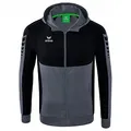 Erima Herren Six Wings Trainingsjacke mit Kapuze (1032207), Slate Grey/schwarz, 3XL