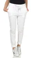 CLEO STYLE Stoffhose Damen Jogginghose 88 Weiß, Weiß