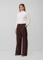 s.Oliver Chinos Hose Flanell-Hose mit Bundfalten und weitem Bein