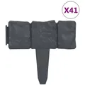 vidaXL Rasenkante Rasenkante Steinoptik 41 Stk Kunststoff 10 m schwarz