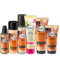 Alles für Locken Balea 6er Set: Definier Spray, 150 ml, Styling Cream, 150 ml, Haaröl, 100 ml, Shampoo, 250 ml, Conditioner, 200 ml, + Intim Peeling, 100 ml