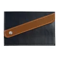 pubblimania Dokumententasche für Auto/Motorrad, Schwarz/Braun, Kunstleder, Metallknopfverschluss, Unisex-Erwachsene, Fahrer/innen und Reisende