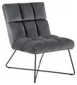 ACTONA GROUP Relaxsessel Alba Sessel, Liegestuhl Velour grau. (1-St)