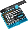 HAZET Steckschlüssel-Satz 854T I 33-teiliges Set I Knarrenkasten mit Schlüsselweiten von 5-14 mm I Vielseitiges Set für eine Vielzahl von Anwendungen