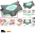 Elviros Memory Foam Nackenstützkissen 64x12,5 10,5x