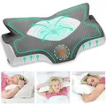 Memory Foam Schlafkissen, Ergonomisches Nackenstützkissen, 64 x 12,5/10,5 x 38cm