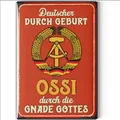 LANOLU Kühlschrankmagnete lustig- Ossi durch die Gnade Gottes -lustige Magnete mit Sprüchen und witzigen Motiven 8x5,5cm