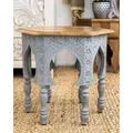 GARDEN PLEASURE Beistelltisch "AKOLA", BxLxH: 45 x 45 x 45 cm, Mangoholz - grau | braun