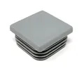 Design61 10x Vierkant Rohrstopfen Lamellenstopfen 40x40mm Innenmaß 34-38mm grau