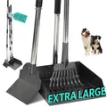 Hundekotschaufel, Dog Poop Scooper für Hundekot mit Verstellbarem Langem Grif...