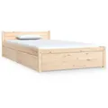 vidaXL Bett mit Schubladen 90x190 cm - Braun