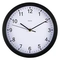 hama Wanduhr Elba weiß schwarz Kunststoff, Ø 25,0 cm
