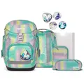 ergobag Pack Set Schulranzen-Set ZauBärwelt Reflex Glow Edition, 6-teilig Rosa Türkis