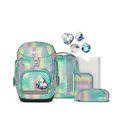 ergobag Schulrucksack Pack (6tlg., Federmäppchen, Sportrucksack, Heftebox, Schlmaperrolle und Kletties)