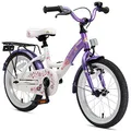 BIKESTAR Kinderfahrrad für Mädchen ab 4-5 Jahre | 16 Zoll Kinderrad Classic | Fahrrad für Kinder Lila & Weiß | Risikofrei Testen