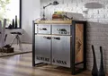 Industrial Sideboard klein Kommode Anrichte beschriftet - Mangoholz massiv