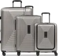 REDOLZ mit Laptopfach Essentials 14 Trolley Set 3-teilig ( S Exp. Front Pocket ) Coffee Grey Metallic taupe 54cm