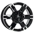 Alutec Titan Diamond Black Front Polished 8x18 ET 38 6/114.3 Alufelge Schwarz