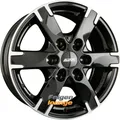 4x ALUTEC TITAN Diamant-Schwarz Frontpoliert 8x18 ET38 6x114,3