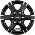 4x Alutec Titan diamant-schwarz frontpoliert 8x18 ET38 - LK6/114.3 ML66.1 Felge