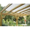Seilspann-Sonnensegel elfenbein 380x88 cm - Weiß